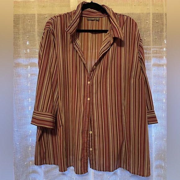 Apt 9 striped button up blouse - Picture 1 of 5